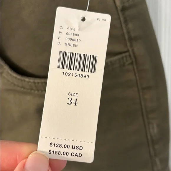 The Rylan Relaxed High Rise Flare Pants by Pilcro in Dried Fern, size 34, NWT - Picture 7 of 13